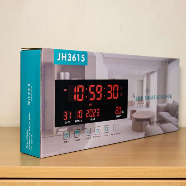 Digital Clock Wall/Desk with Alarm JH-3615